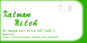 kalman milch business card